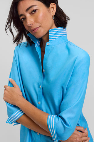Margie No Iron Pinpoint 3/4 Sleeve Shirt