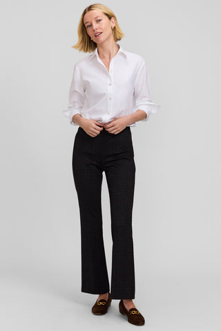 Plaid Straight Leg Pant