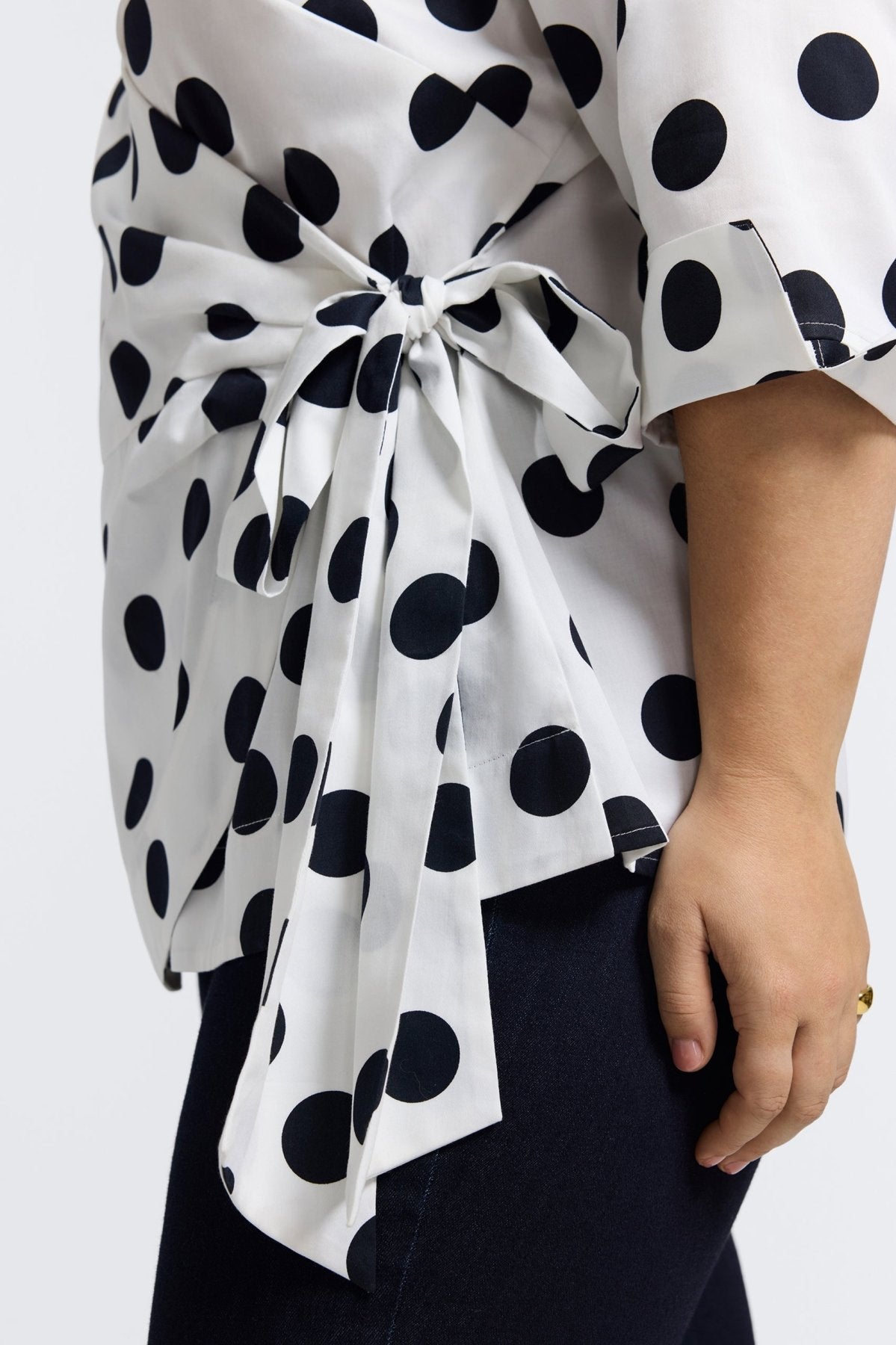 Salina Plus Polka Dot 3/4 Sleeve Shirt