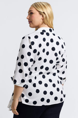 Salina Plus Polka Dot 3/4 Sleeve Shirt