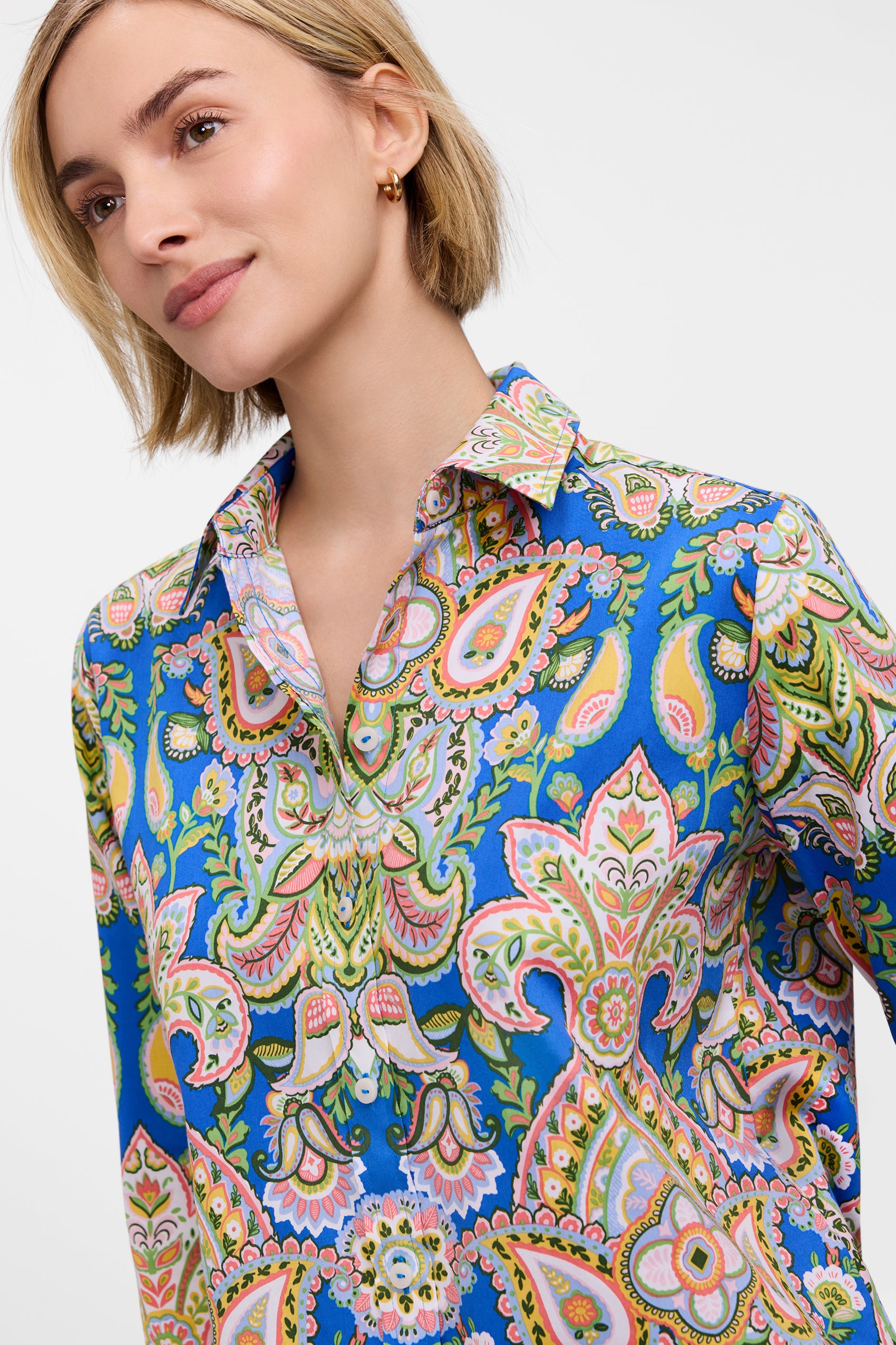 Meghan Garden Paisley Long Sleeve Shirt