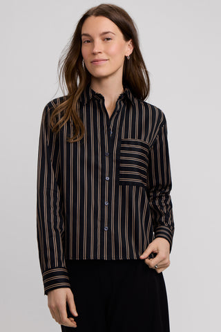 Jodie Animal Border Long Sleeve Short Shirt