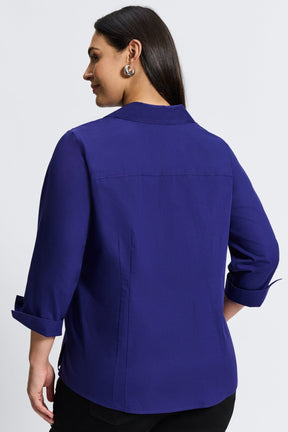 Taylor Plus No Iron Pinpoint 3/4 Sleeve Shirt
