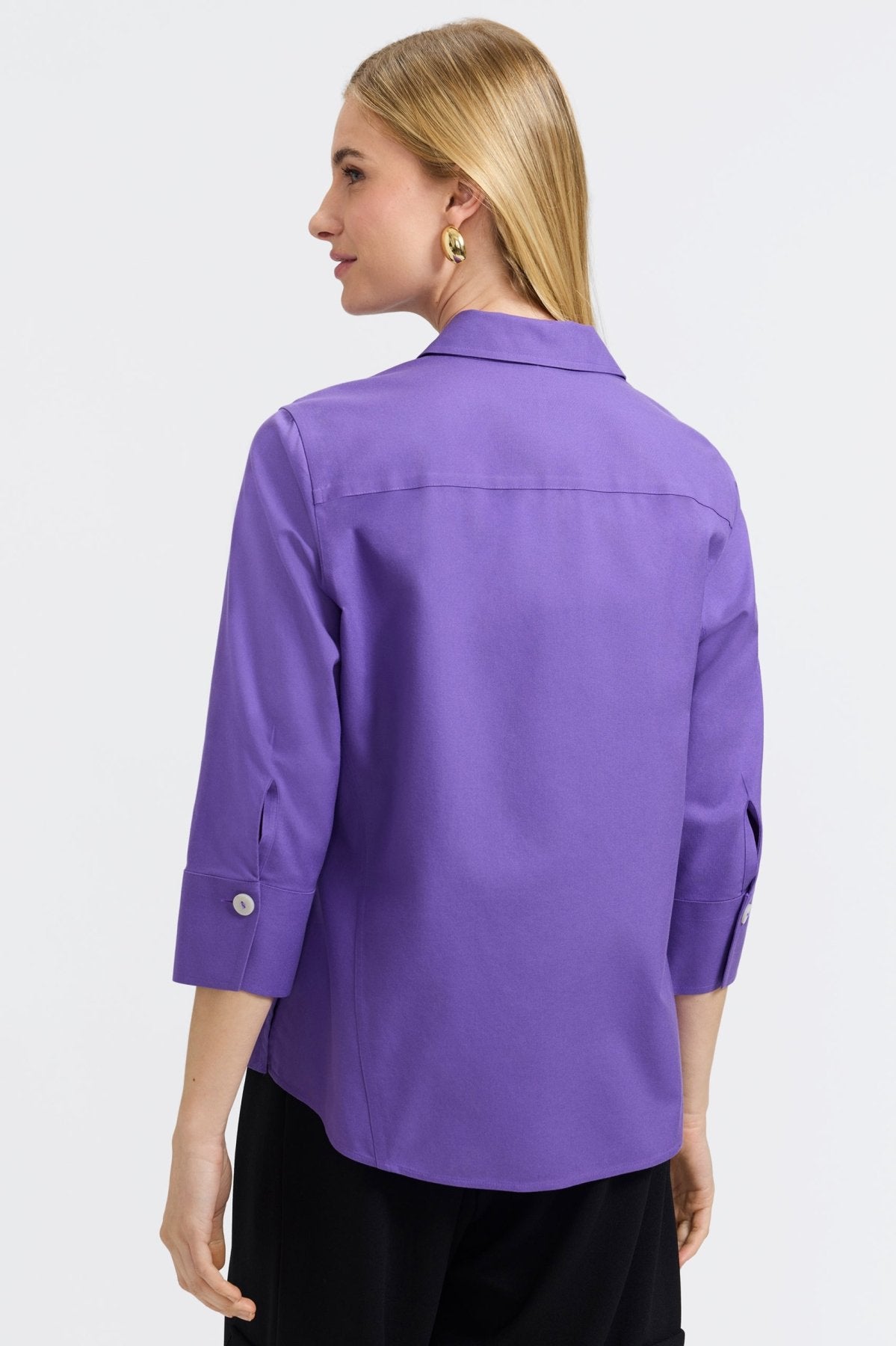 Paityn No Iron Pinpoint 3/4 Sleeve Shirt