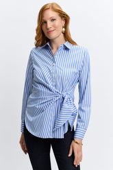 Sabine No Iron Stretch Stripe Tie Long Sleeve Shirt