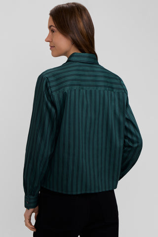 Jodie Animal Border Long Sleeve Short Shirt