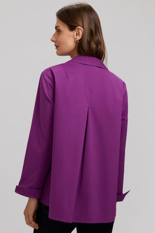 Agnes No Iron Stretch Long Sleeve Popover Shirt