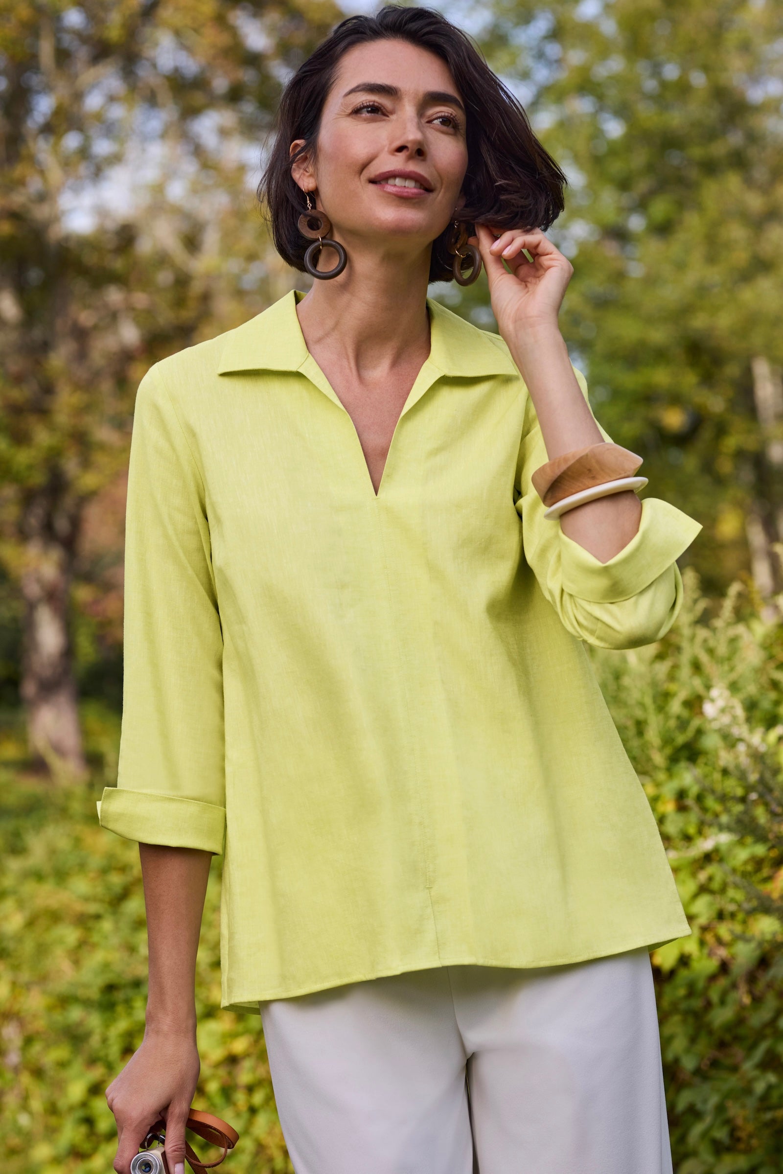 Alexis Tonal Zebra 3/4 Sleeve Popover Shirt – Foxcroft