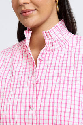 Carolina Plus Crinkle 3/4 Sleeve Shirt Jacket