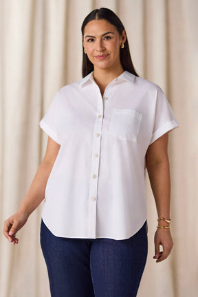 Abigail Plus No Iron Stretch Short Sleeve Shirt
