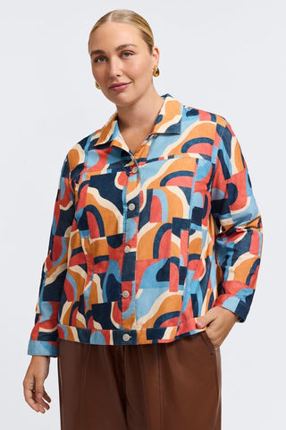 Thelma Plus Corduroy Long Sleeve Jean Jacket