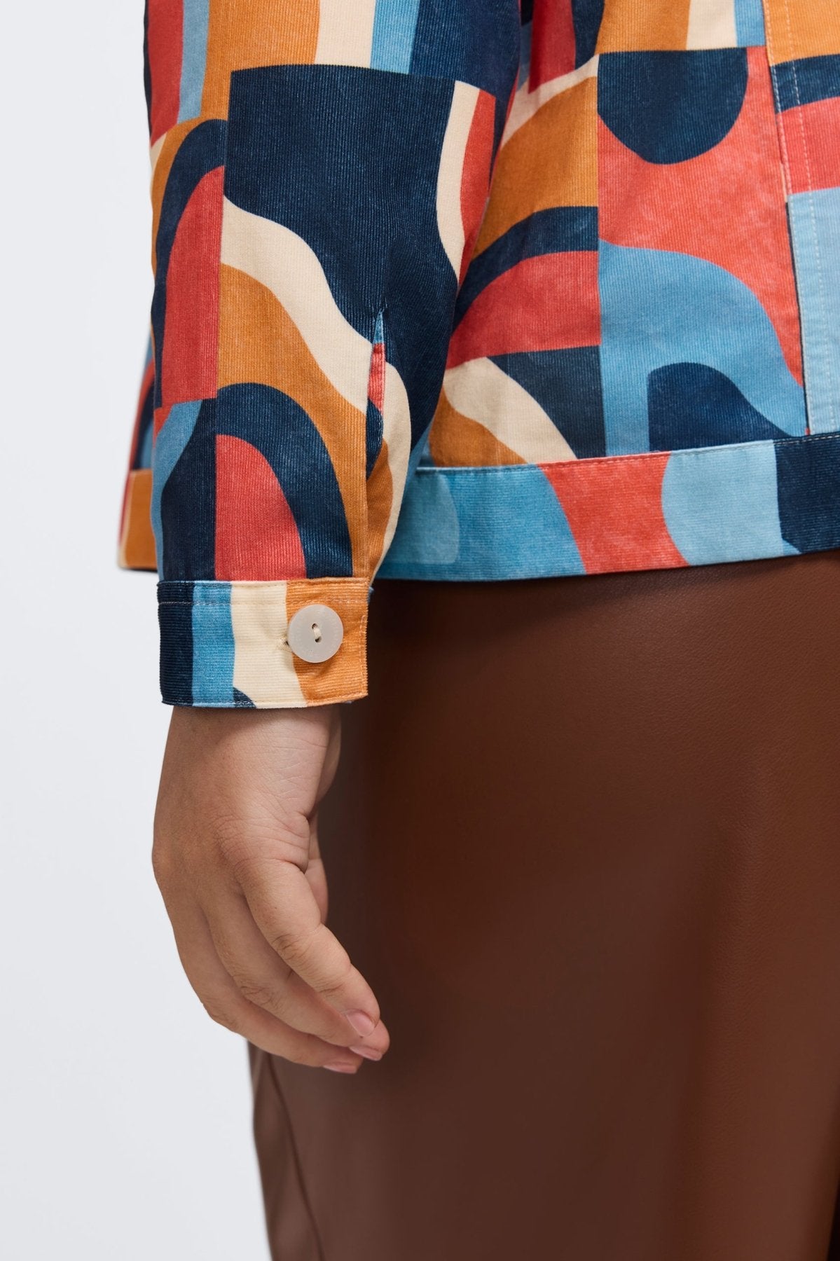 Thelma Plus Corduroy Long Sleeve Jean Jacket