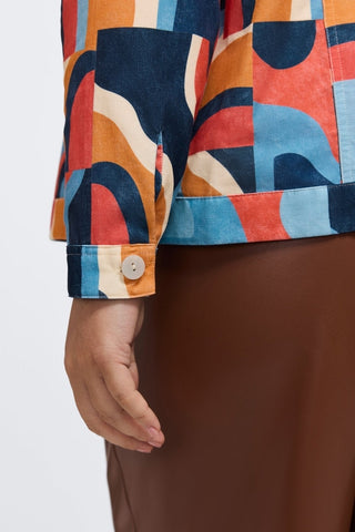 Thelma Plus Corduroy Long Sleeve Jean Jacket