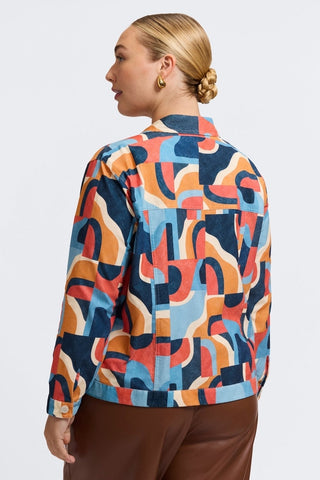 Thelma Plus Corduroy Long Sleeve Jean Jacket