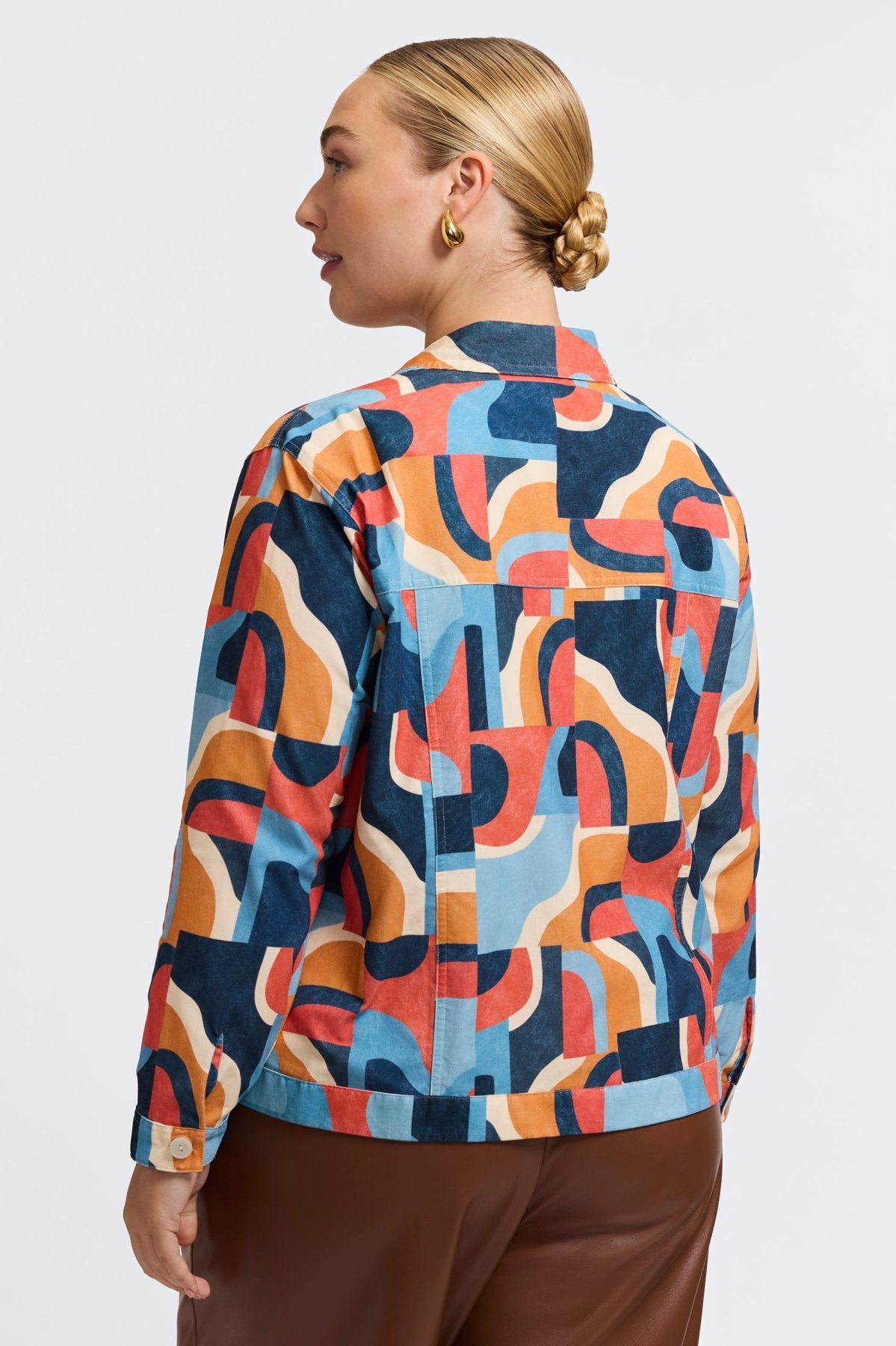 Thelma Plus Corduroy Long Sleeve Jean Jacket
