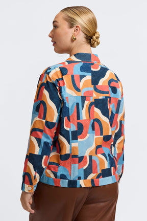 Thelma Plus Corduroy Long Sleeve Jean Jacket