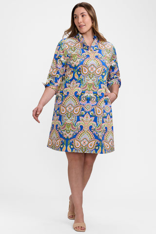 Tammy Plus Garden Paisley 3/4 Sleeve Dress