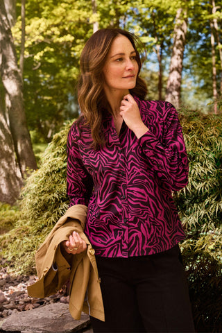 Hampton Jacquard Zebra Long Sleeve Shirt