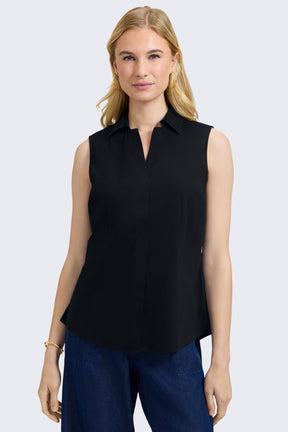 Taylor No Iron Stretch Sleeveless Shirt