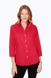 Mary Stretch Non-Iron Shirt #color_sweet cherry