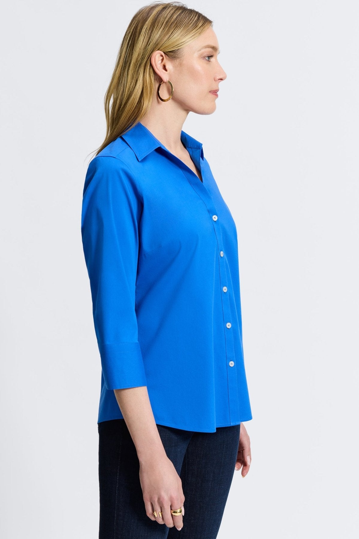 Mary No Iron Stretch 3/4 Sleeve Shirt