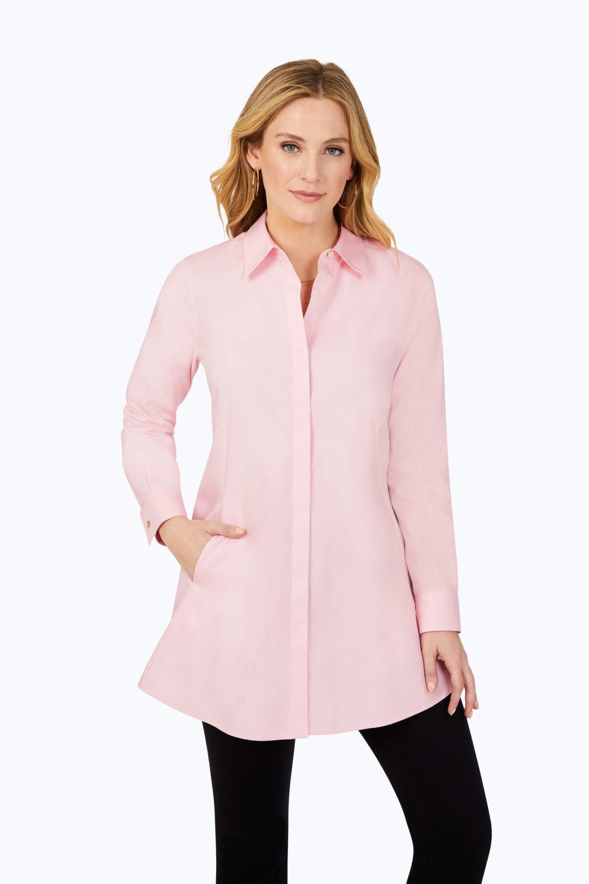 Cici Essential Pinpoint Non-Iron Tunic