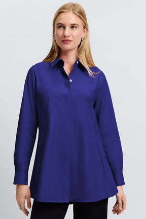 Cici No Iron Pinpoint Long Sleeve Tunic