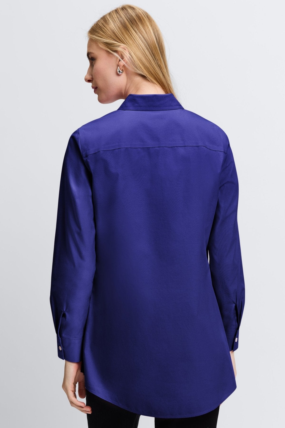 Cici No Iron Pinpoint Long Sleeve Tunic