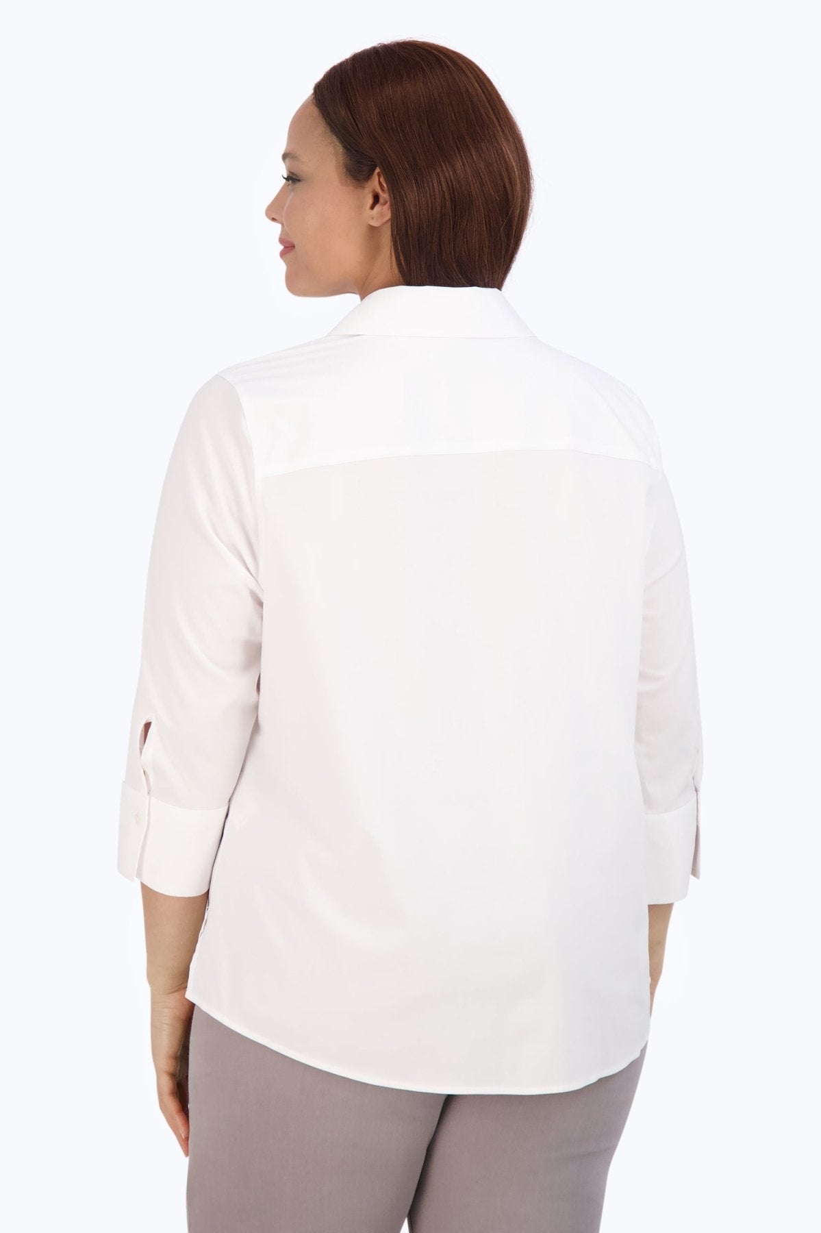Mary Plus No Iron Stretch 3/4 Sleeve Shirt
