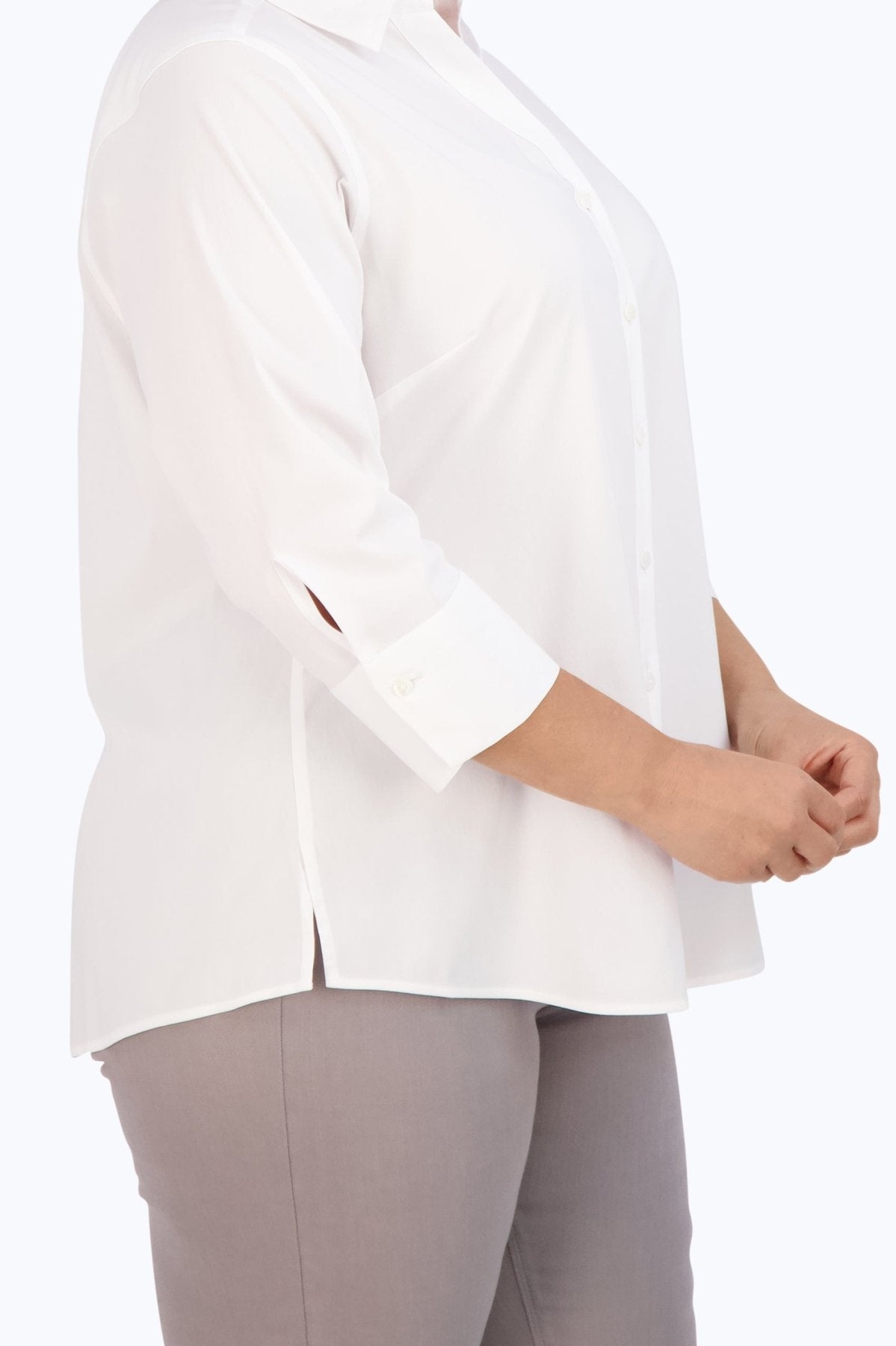 Mary Plus No Iron Stretch 3/4 Sleeve Shirt