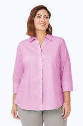 Mary Plus Essential Stretch Non-Iron Shirt #color_orchid bouquet