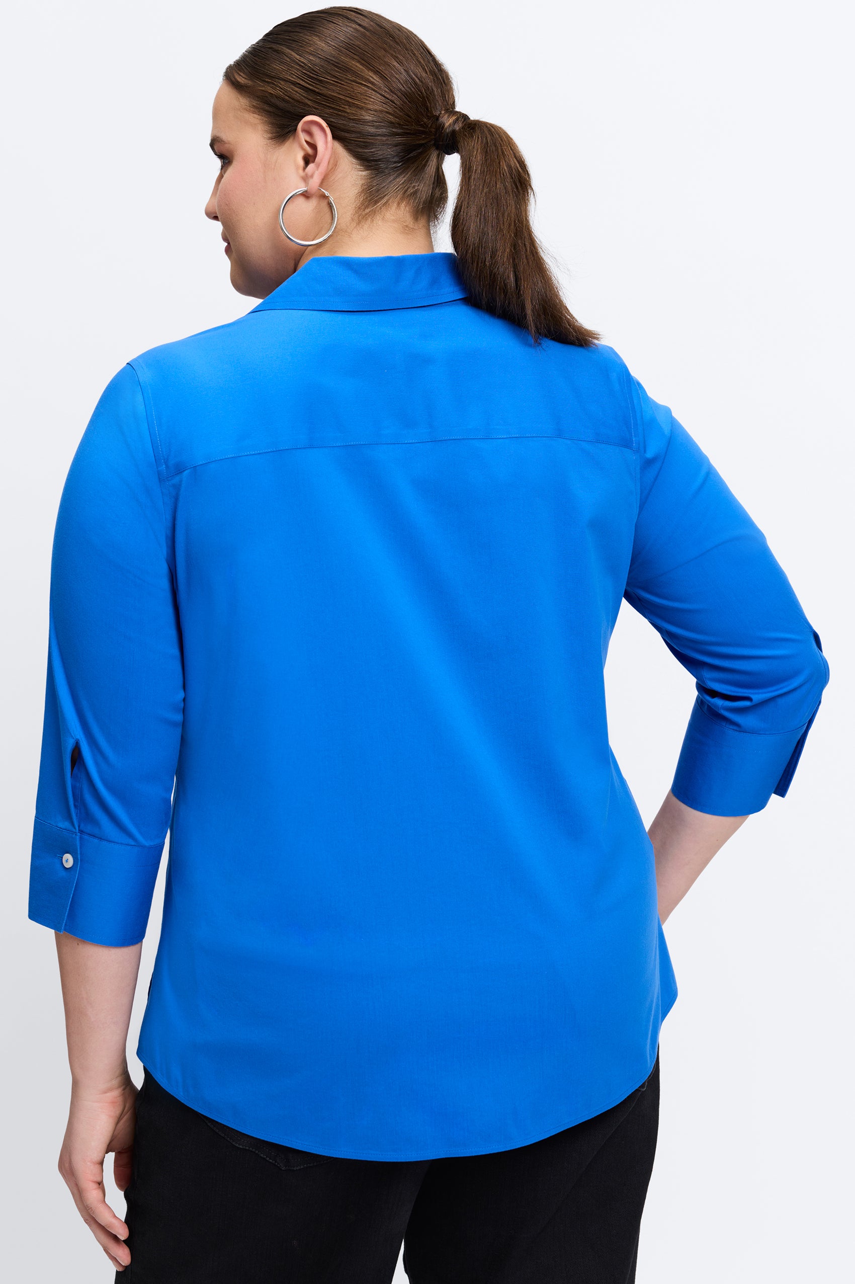 Mary Plus No Iron Stretch 3/4 Sleeve Shirt