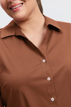 Mary Plus No Iron Stretch 3/4 Sleeve Shirt