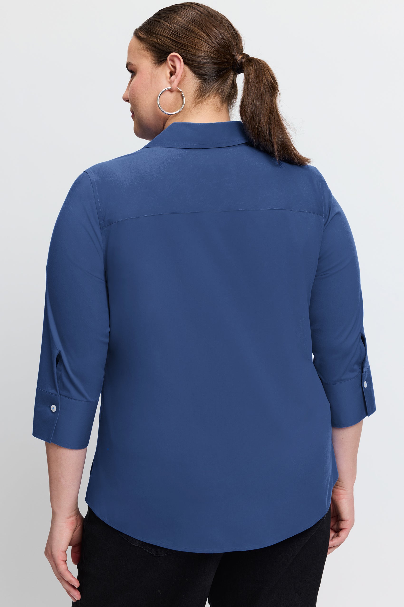 Mary Plus No Iron Stretch 3/4 Sleeve Shirt