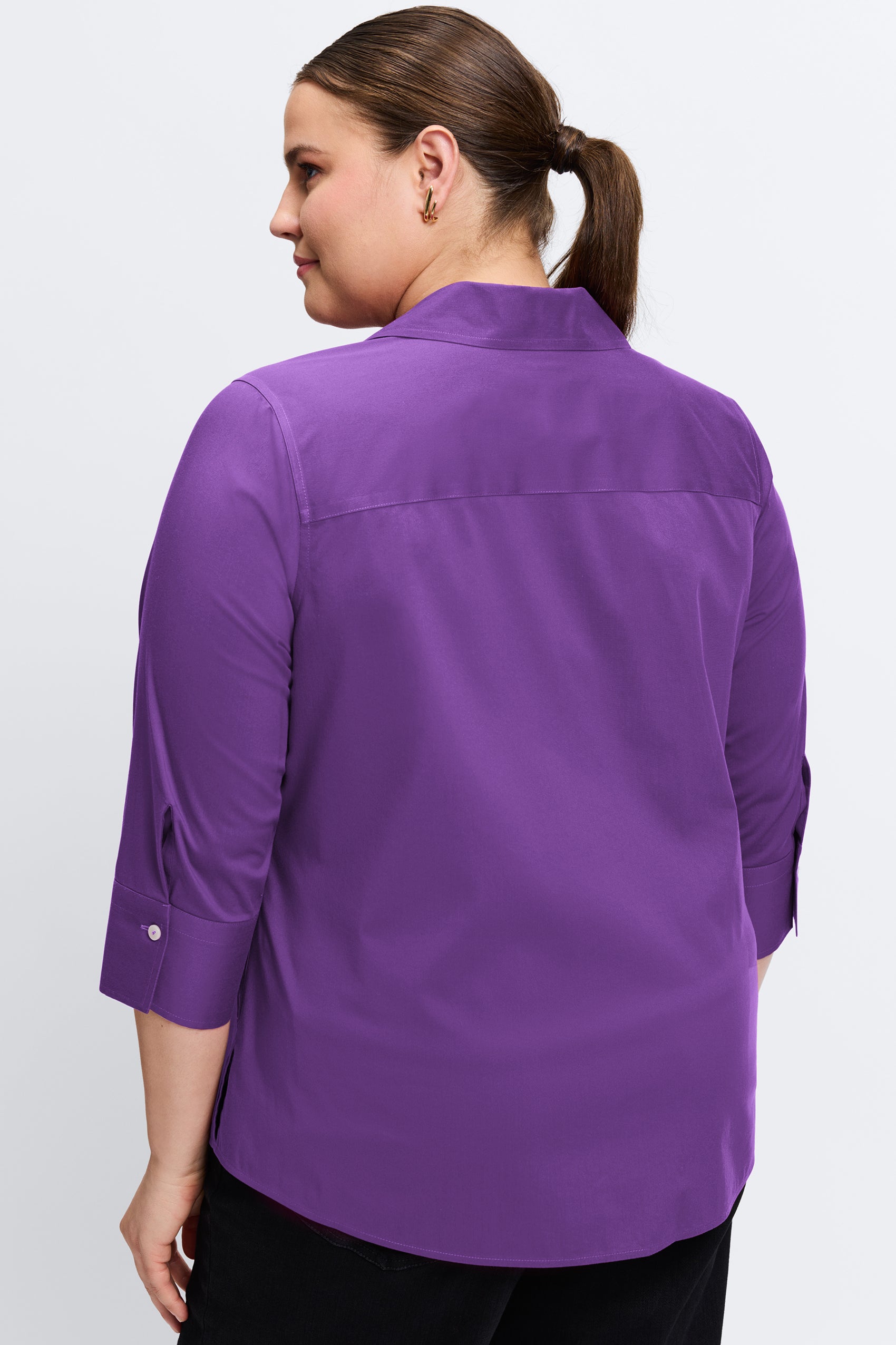 Mary Plus No Iron Stretch 3/4 Sleeve Shirt