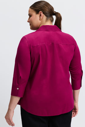 Mary Plus No Iron Stretch 3/4 Sleeve Shirt