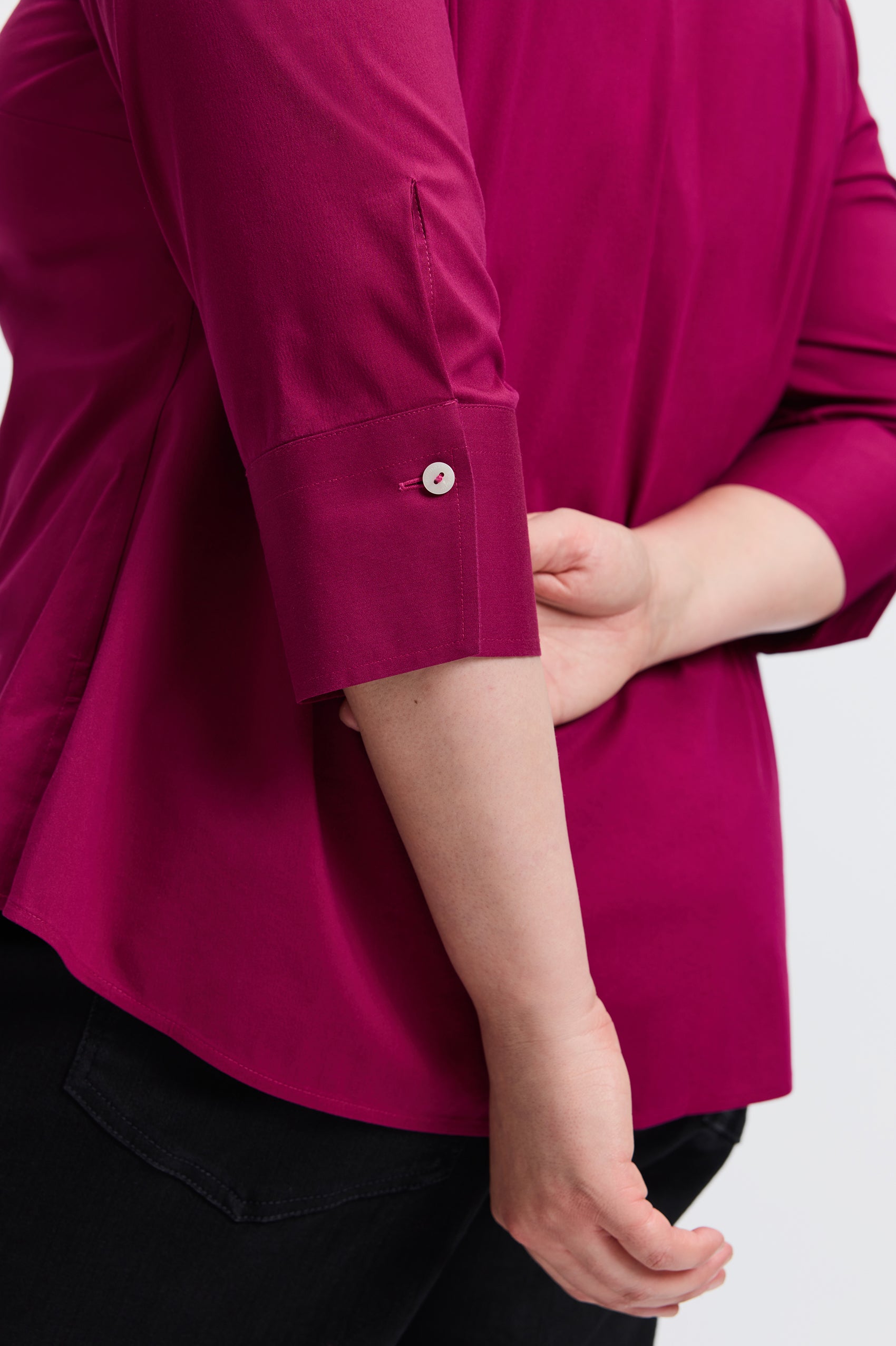 Mary Plus No Iron Stretch 3/4 Sleeve Shirt