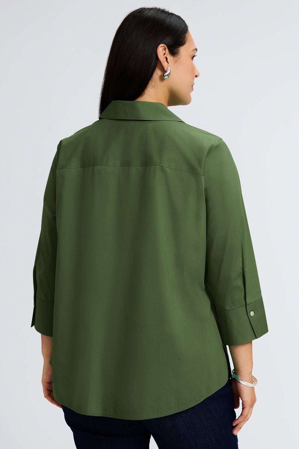 Mary Plus No Iron Stretch 3/4 Sleeve Shirt