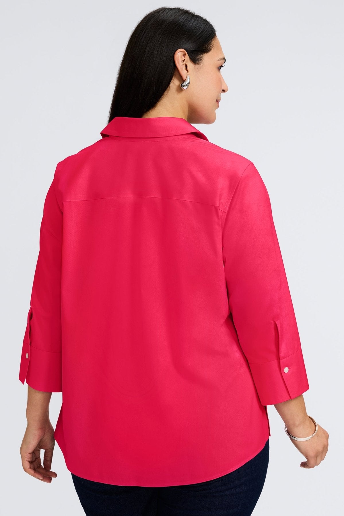 Mary Plus No Iron Stretch 3/4 Sleeve Shirt