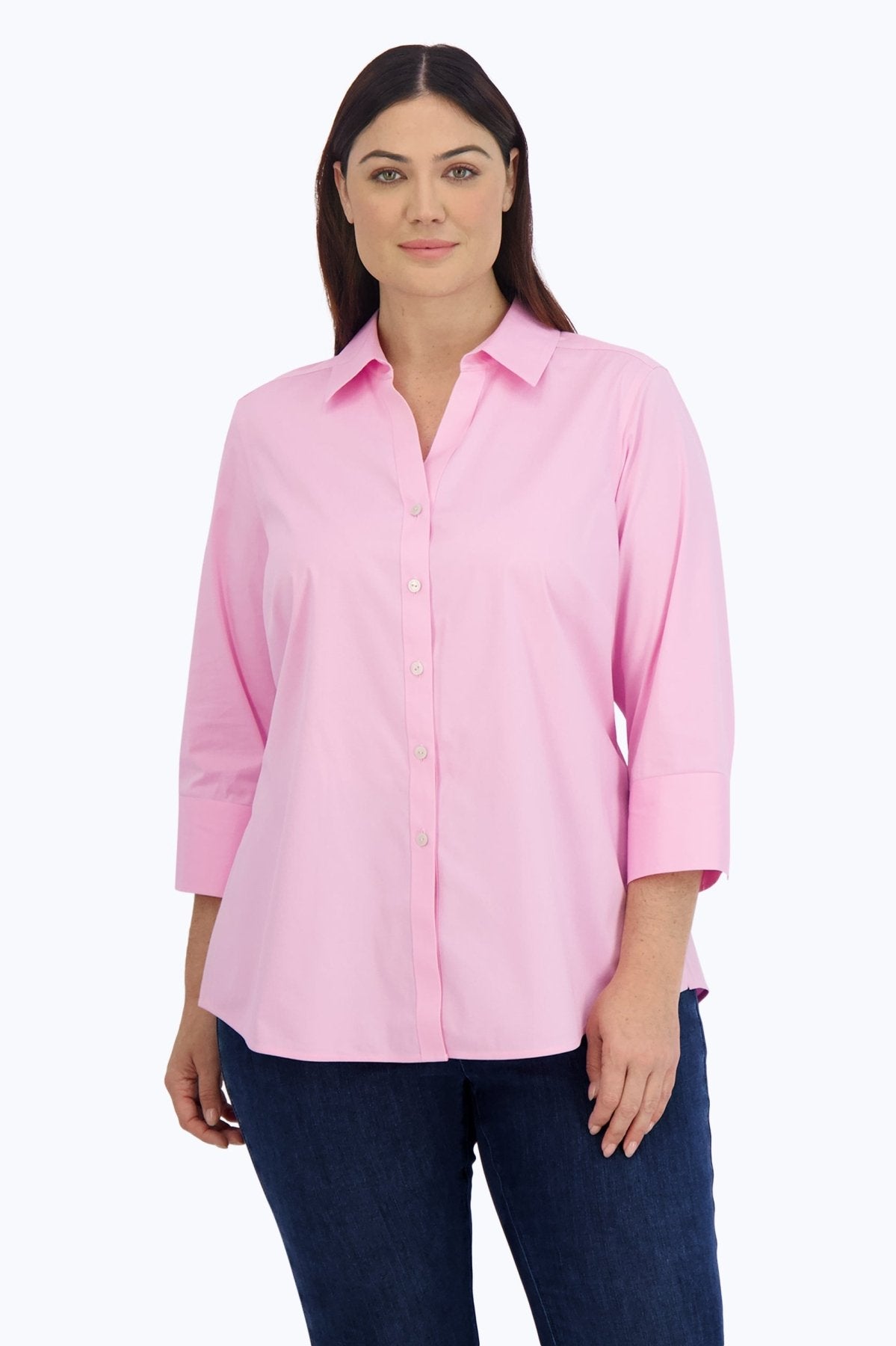 Mary Plus No Iron Stretch 3/4 Sleeve Shirt
