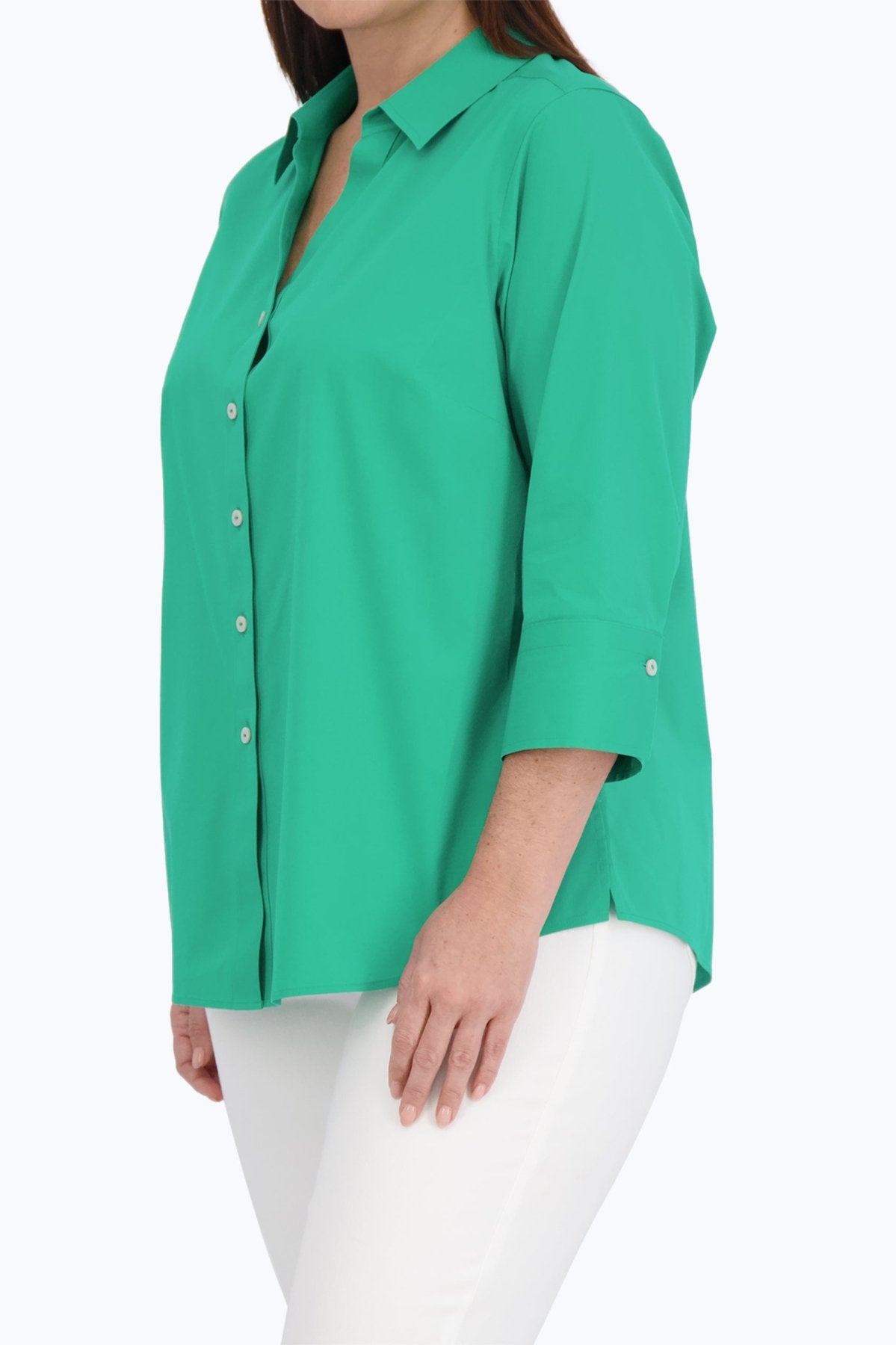 Mary Plus No Iron Stretch 3/4 Sleeve Shirt