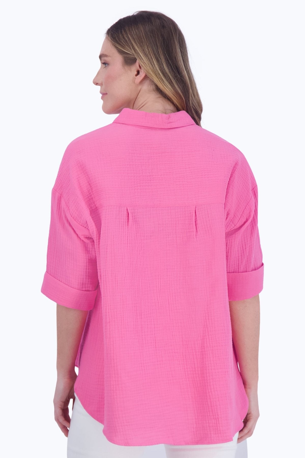 Joanna Cotton Gauze 3/4 Sleeve Tunic
