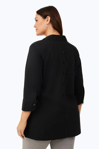 Pamela Plus Essential Stretch Non-Iron Tunic #color_black