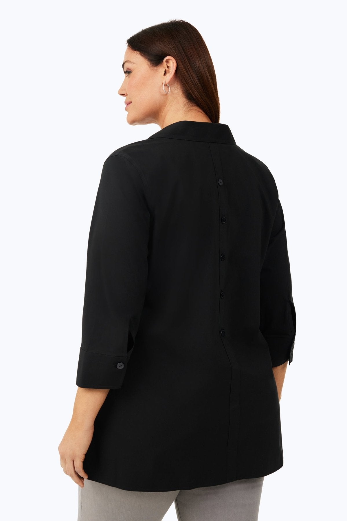 Pamela Plus No Iron Stretch 3/4 Sleeve Tunic