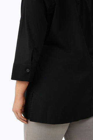 Pamela Plus Essential Stretch Non-Iron Tunic #color_black