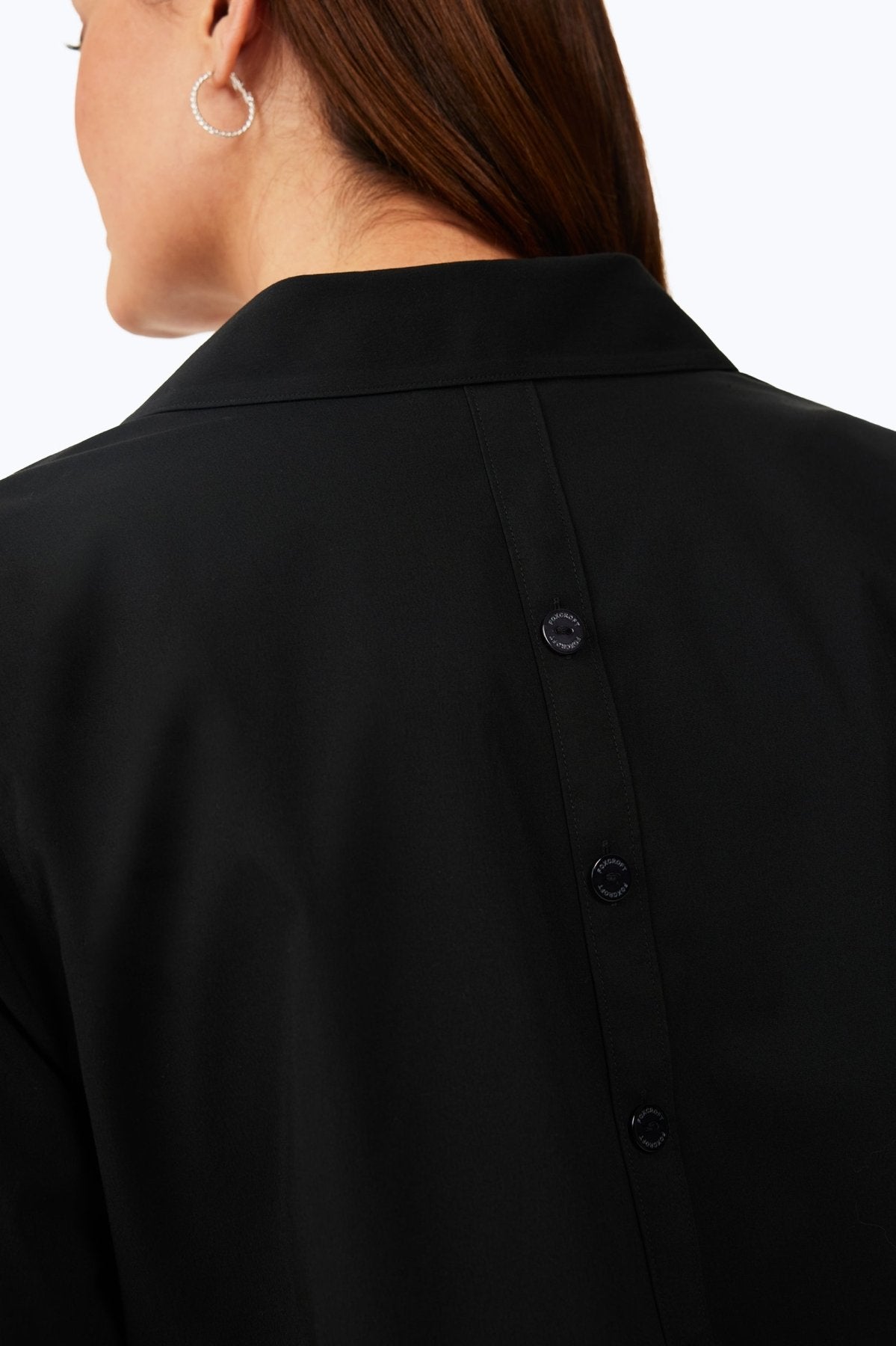 Pamela Plus Essential Stretch Non-Iron Tunic #color_black