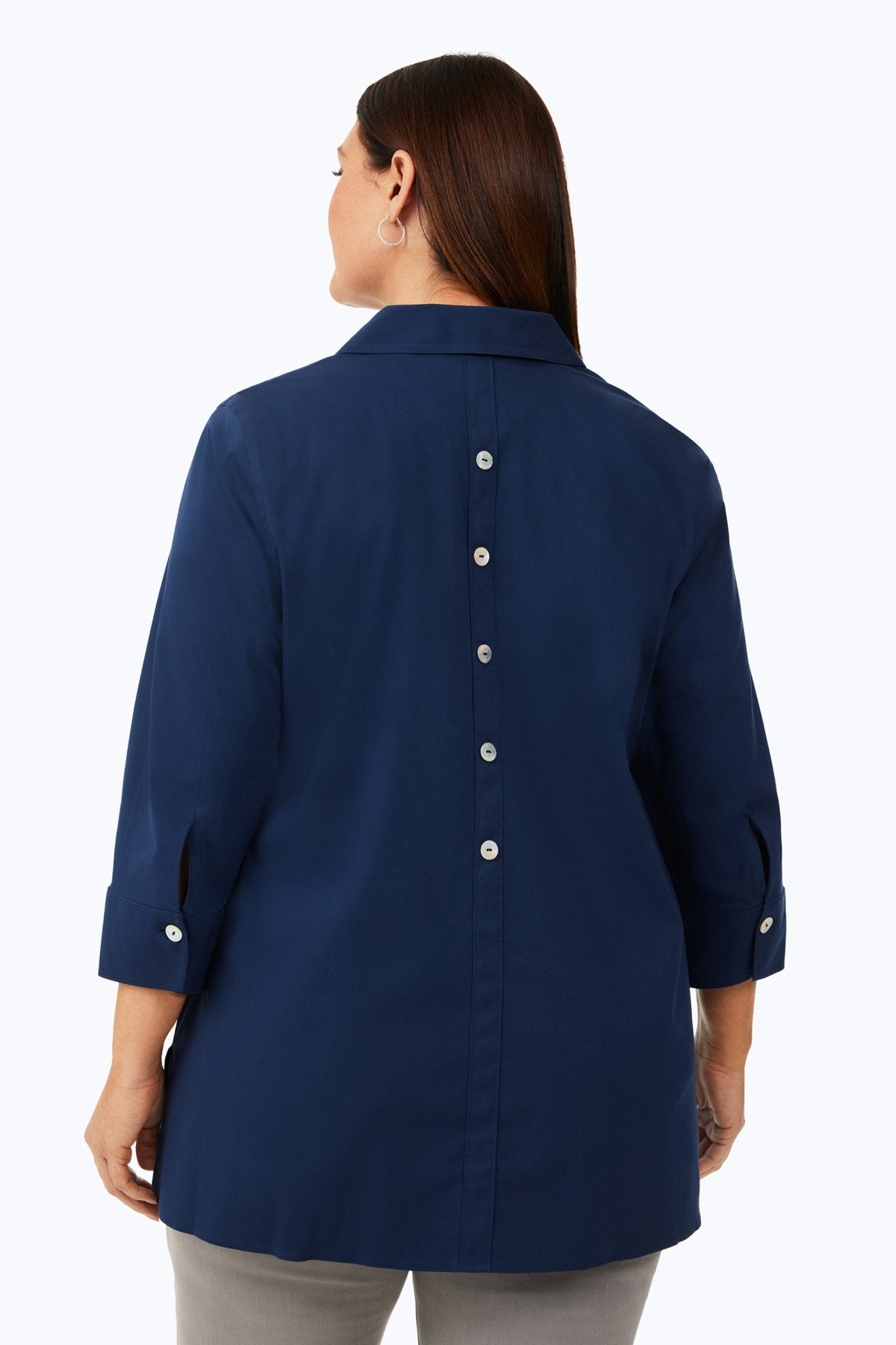 Pamela Plus No Iron Stretch 3/4 Sleeve Tunic