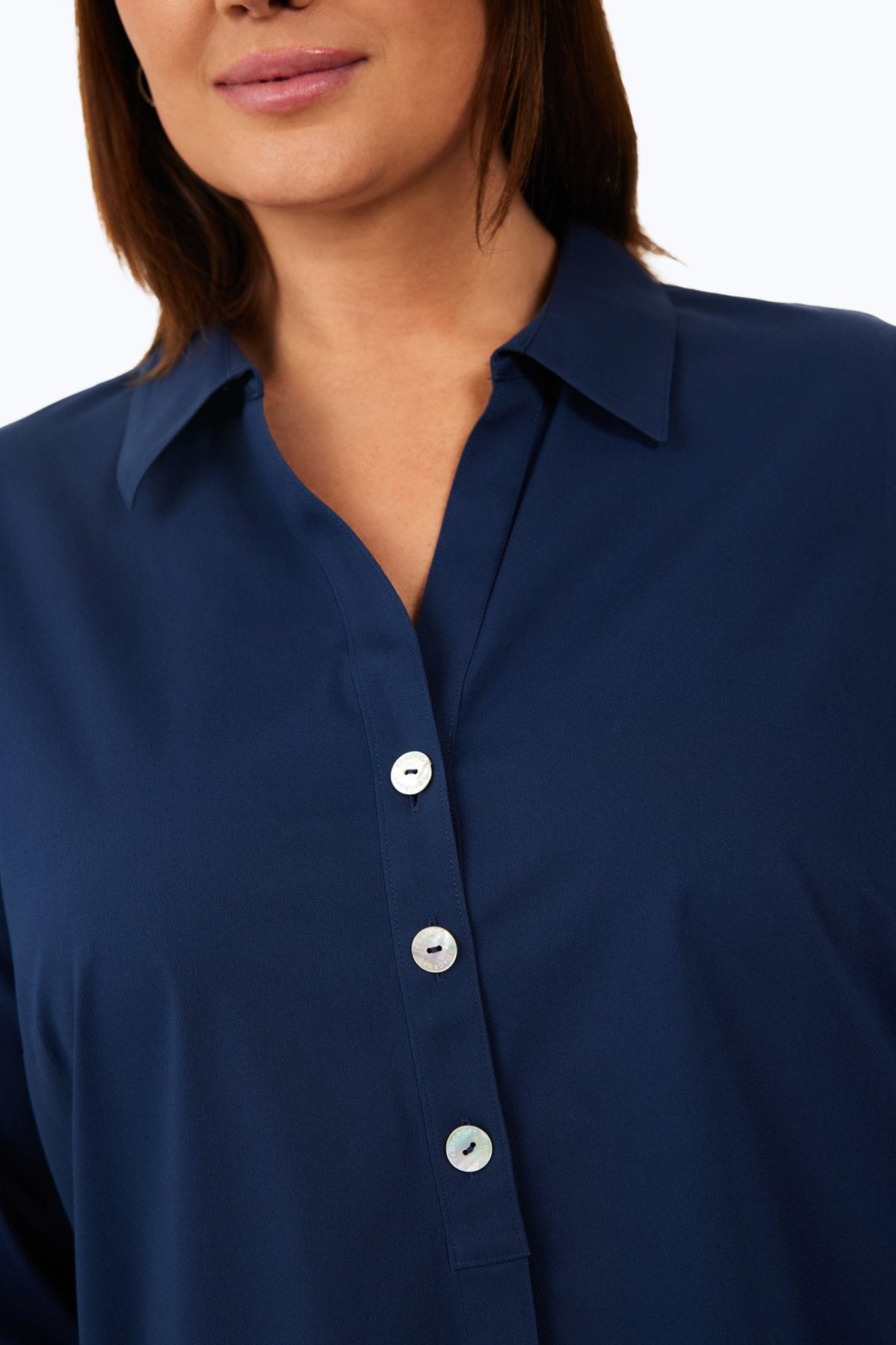Pamela Plus No Iron Stretch 3/4 Sleeve Tunic