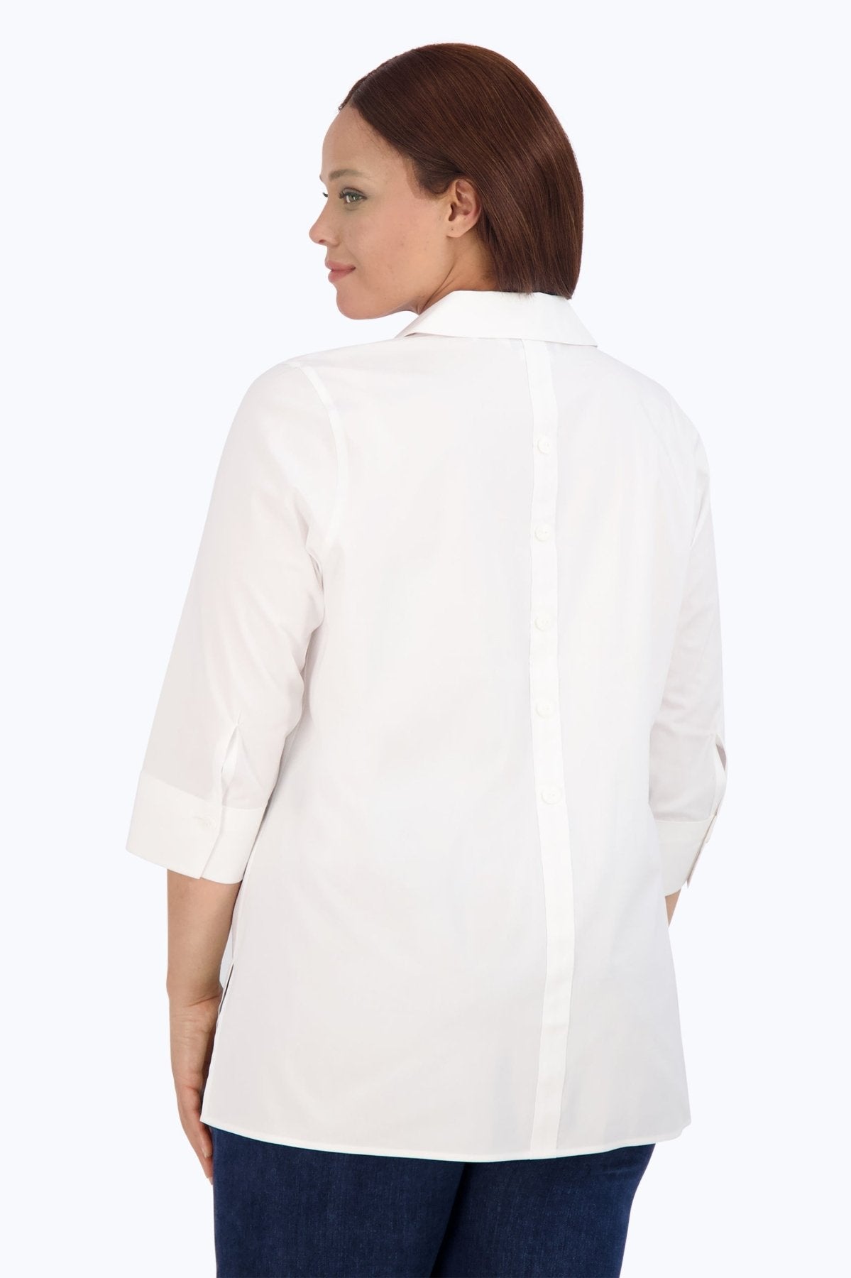 Pamela Plus No Iron Stretch 3/4 Sleeve Tunic