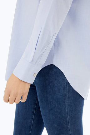 Boyfriend No Iron Pinpoint Long Sleeve Tunic